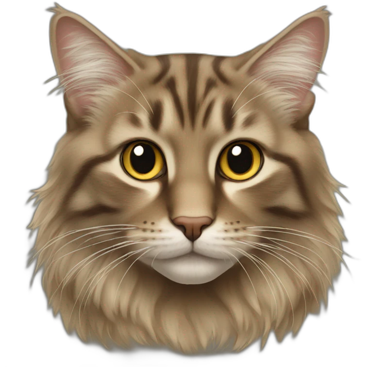 Norwayjan Forest cat brown emoji
