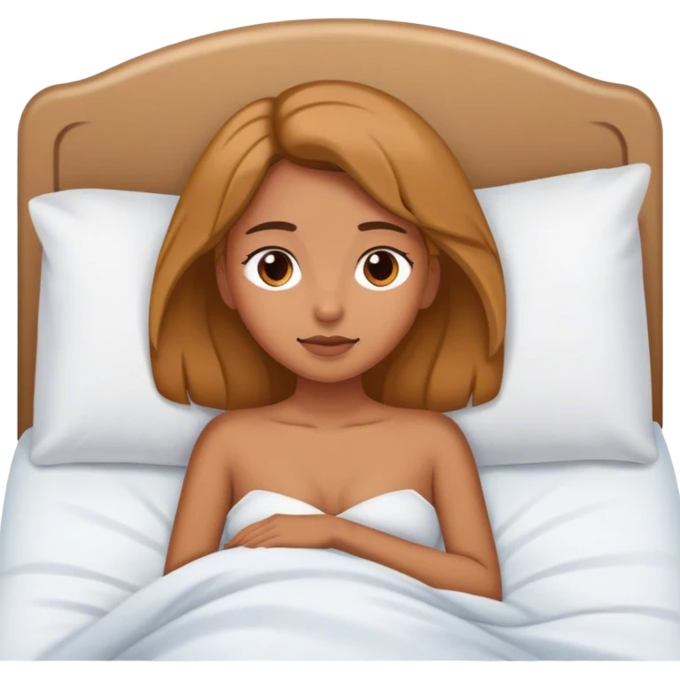 Girl laying in bed emoji
