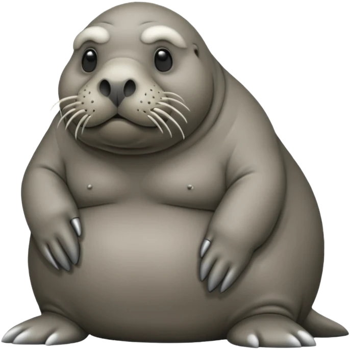 Un morse en pierre emoji