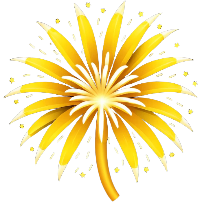 fireworks yellow emoji