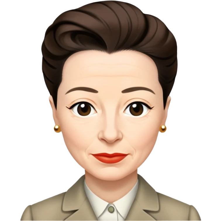 portrait of Simone de Beauvoir, neutral background emoji