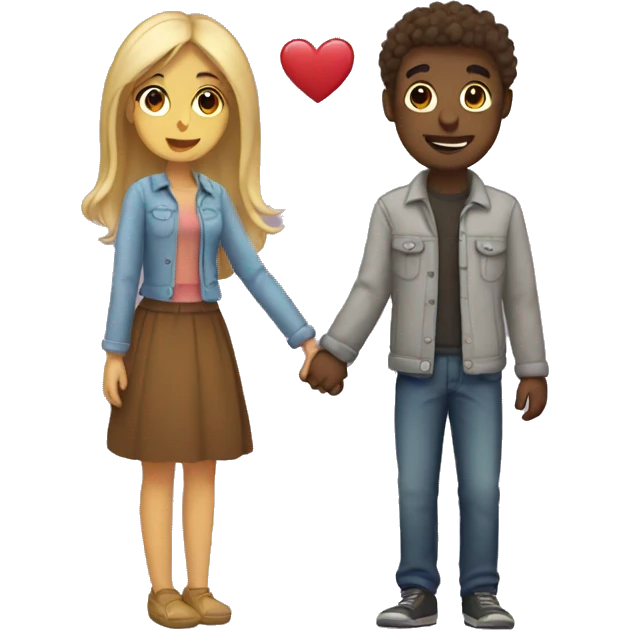 Girlfriend and boyfriend in love emoji