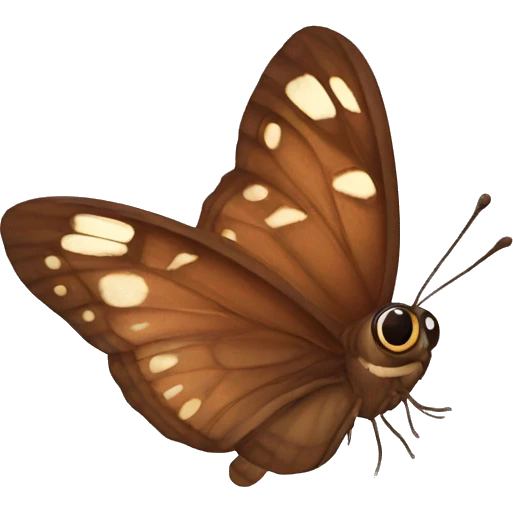 Brown butterfly emoji