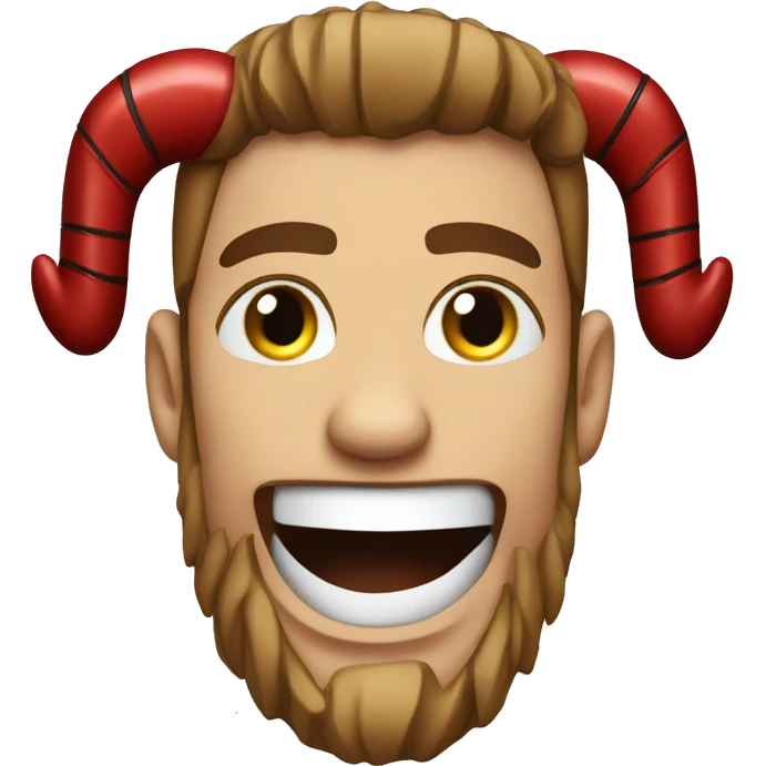 Devils hockey player emoting emoji