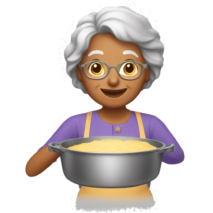 grandmother bakes paska emoji