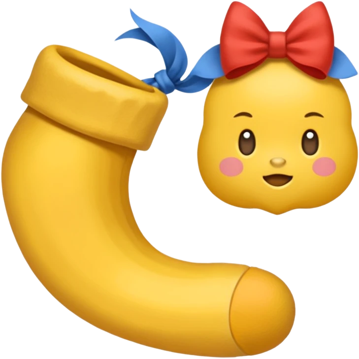 一双黄底 蓝色带子的沙滩拖鞋 emoji