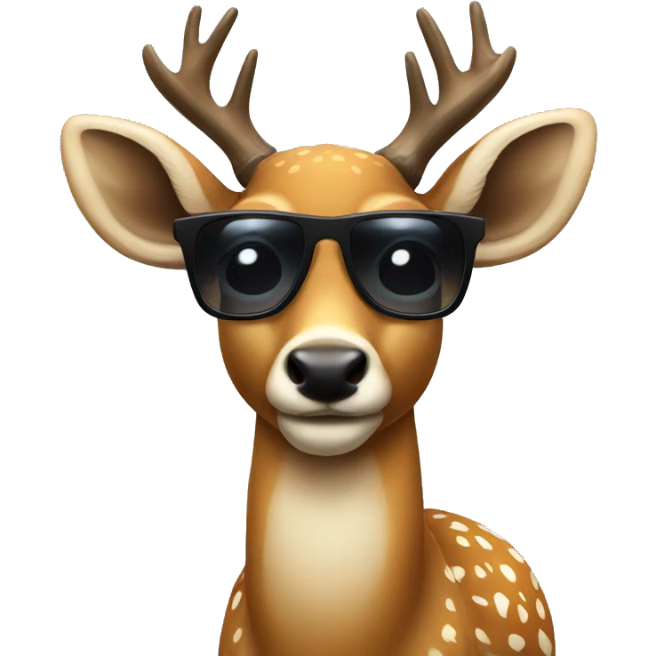 Deer with sunglasses  emoji