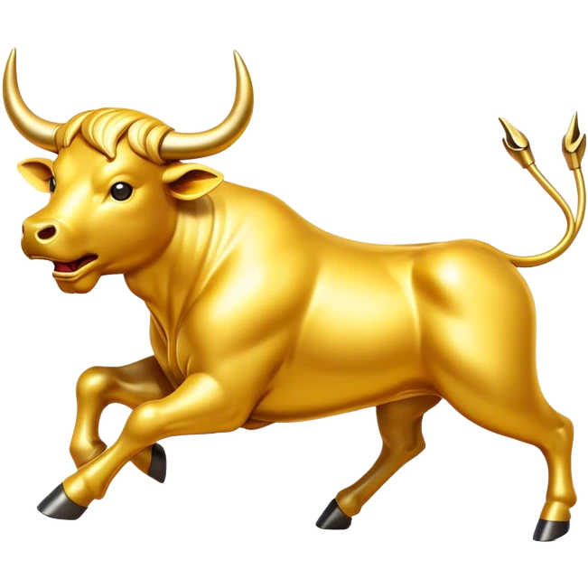 golden bull charging emoji