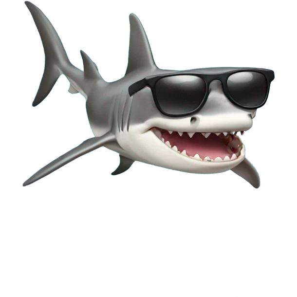 Hammerhead shark with sunglasses  emoji