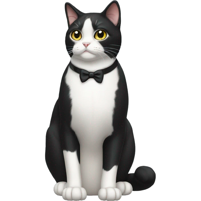 Tuxedo Cat Breed Full Body emoji