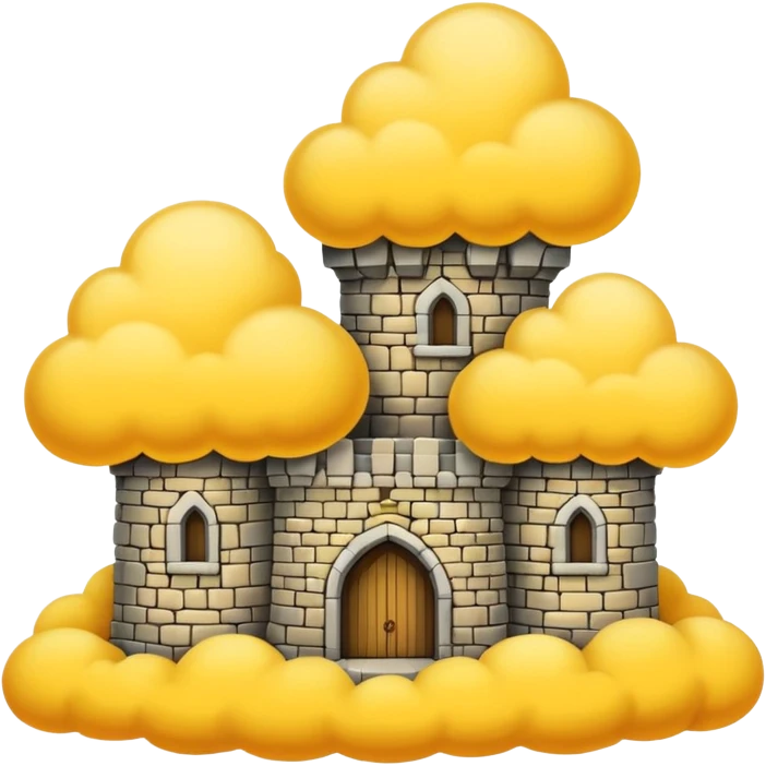 cloud yellow castle emoji
