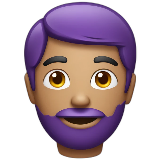 Man with a eggplant emoji