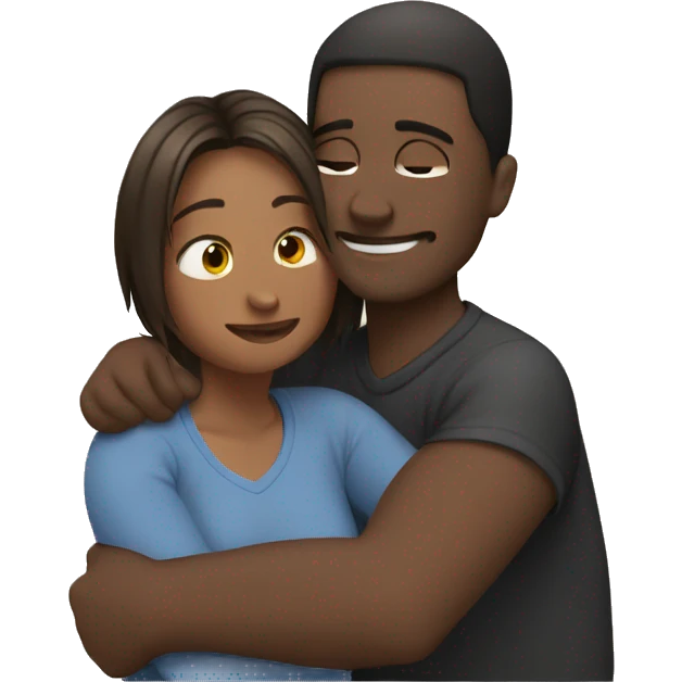Hug with love emoji