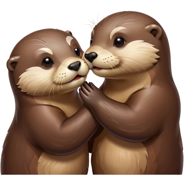 Kissing otters  emoji