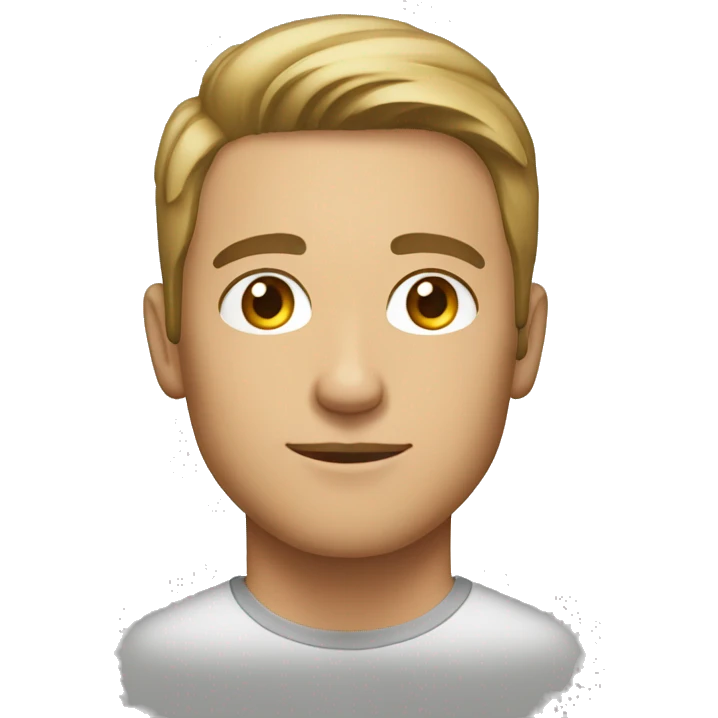profile picture of a young man, fit, old money clothes, brown eyes, brown/blonde hair emoji
