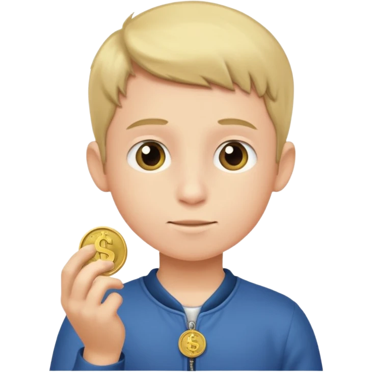 boy counting coins emoji