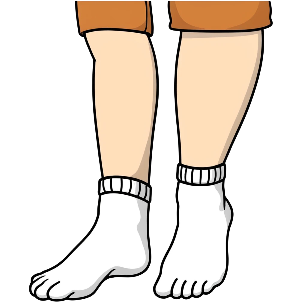 slender woman feet in white no-show socks with bottom view of soles emoji
