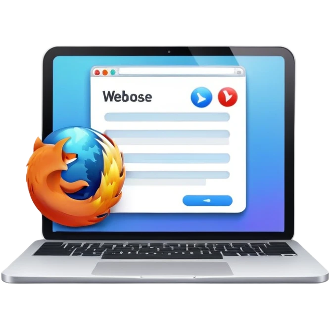 web browser with webpage emoji