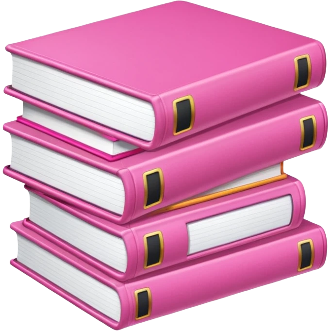 pink textbooks emoji
