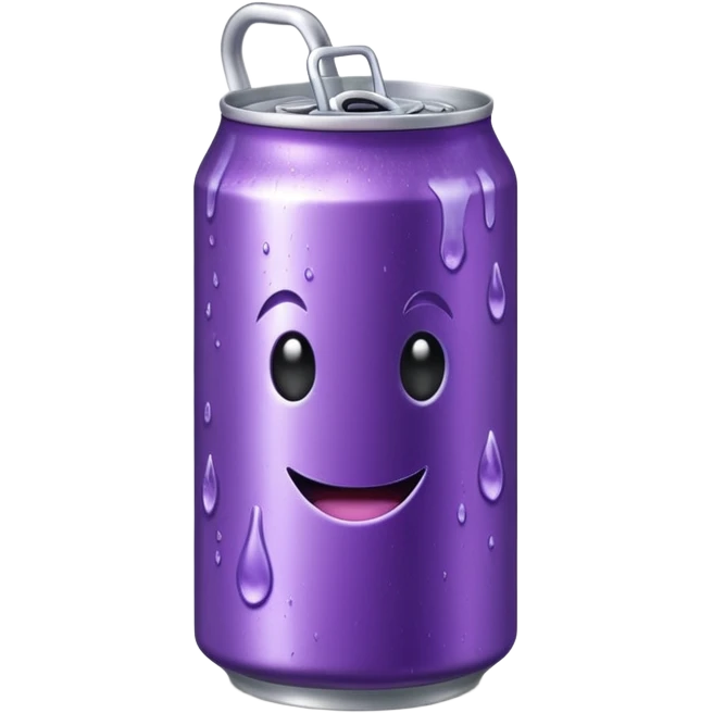 Hyperrealism, isolated, Grape Crush soda can emoji