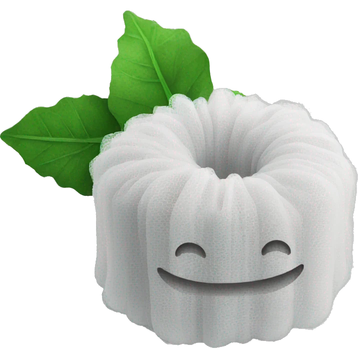 Synthetic mesh loofah emoji