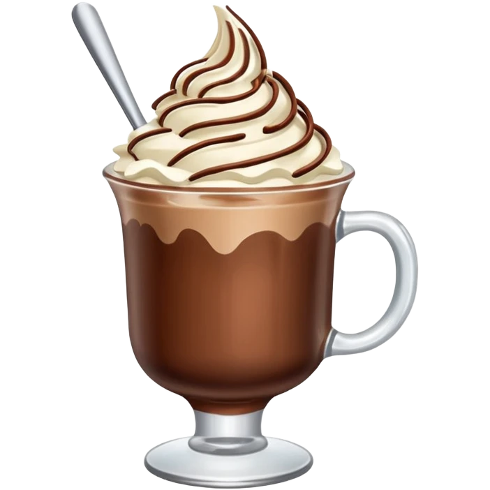 Ice Cacao with whipping cream  emoji