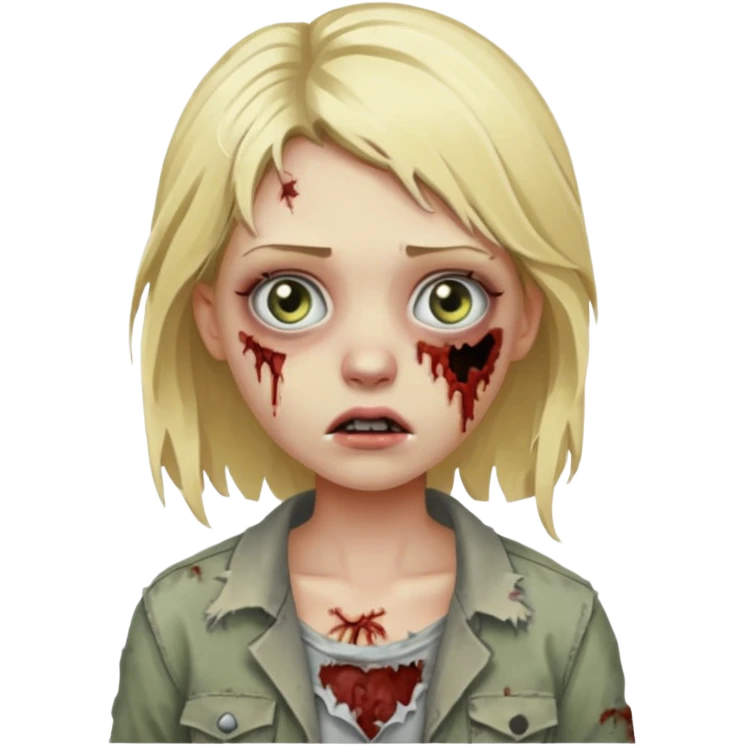 Zombie blond girl emoji