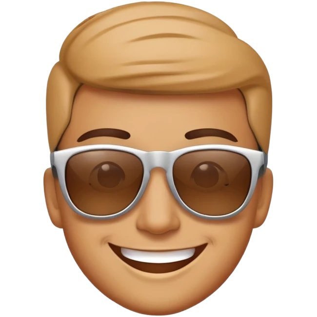 happy smiling character with sunglasses emoji