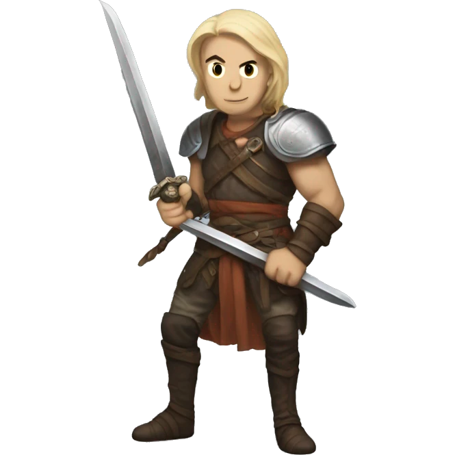 D&D fighter with a sword and shie emoji
