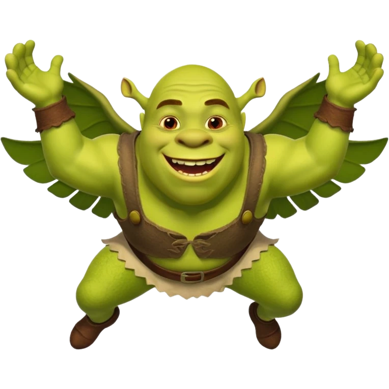 Shrek flying emoji