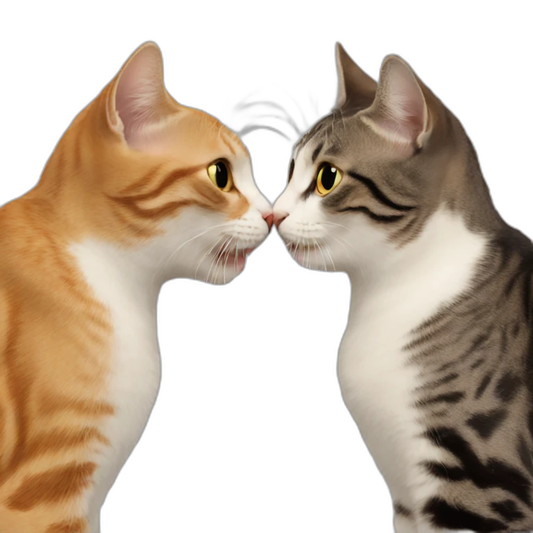 Two cats kissing emoji
