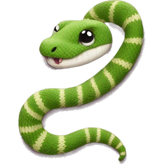 Striped knit snake emoji