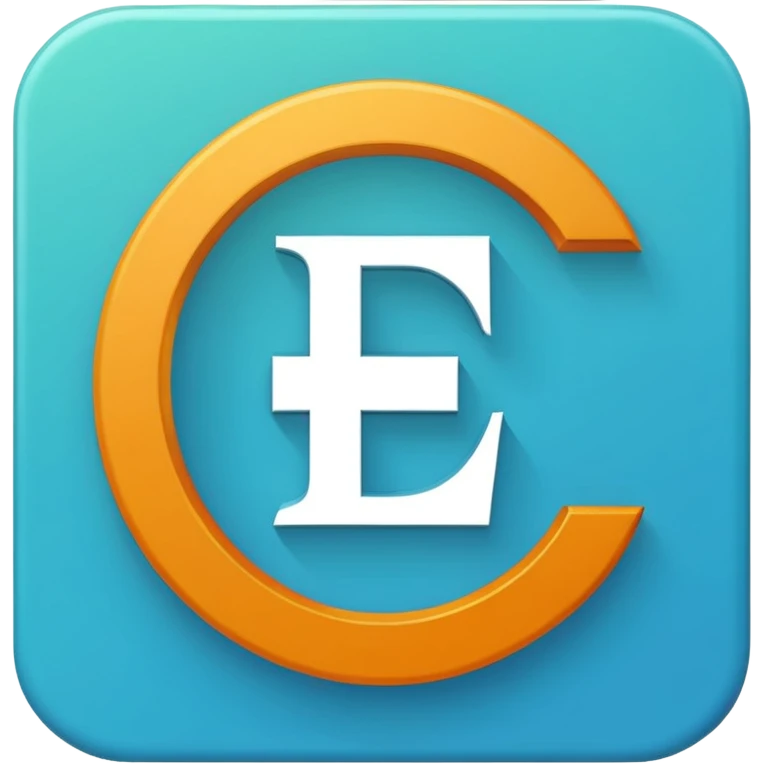 "Create a small emoji-style fintech icon showing a blue 'e' combined with an Indian Rupee symbol featuring saffron and green stripes, flat vector style, clean and modern UI icon." emoji