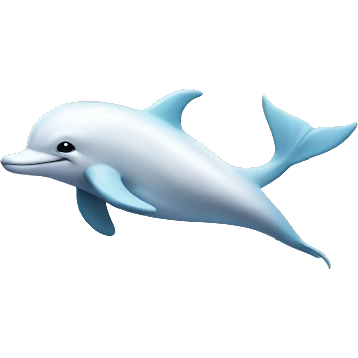 White dolphin with angel wing emoji