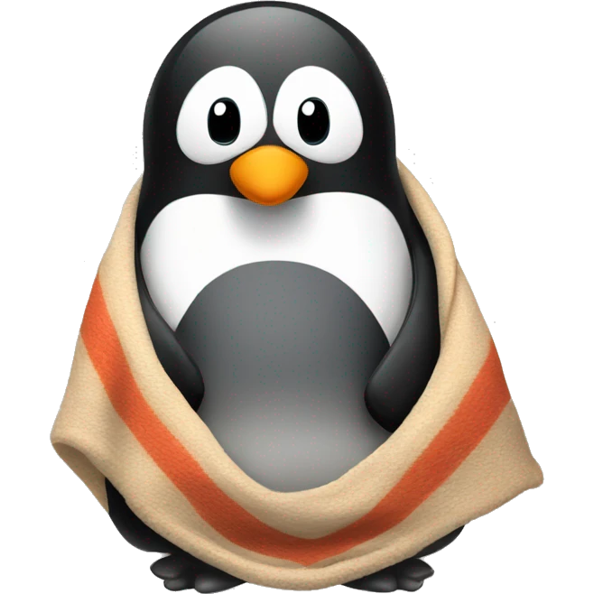 pinguin with a blanket emoji
