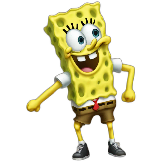 SpongeBob dabbing emoji
