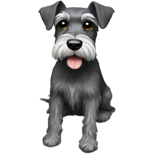 Schnauzer in mud emoji
