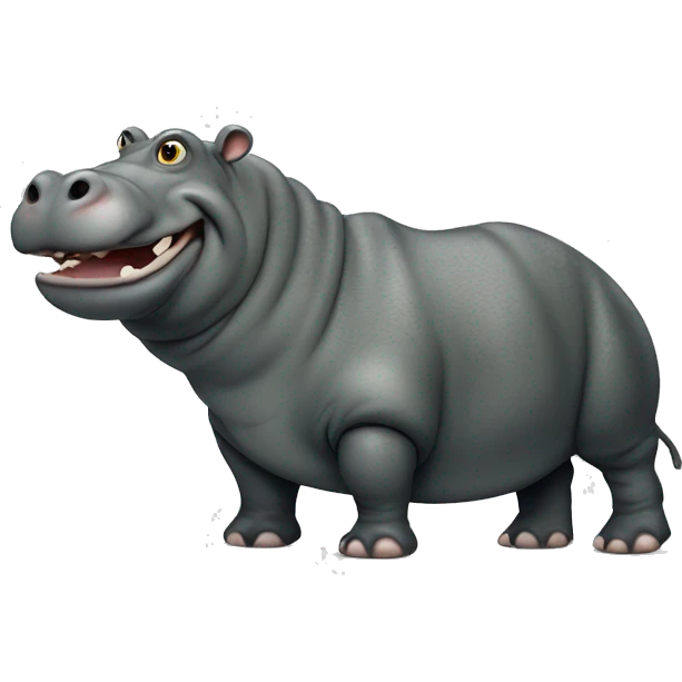A body of a hippo but with head of a snake emoji