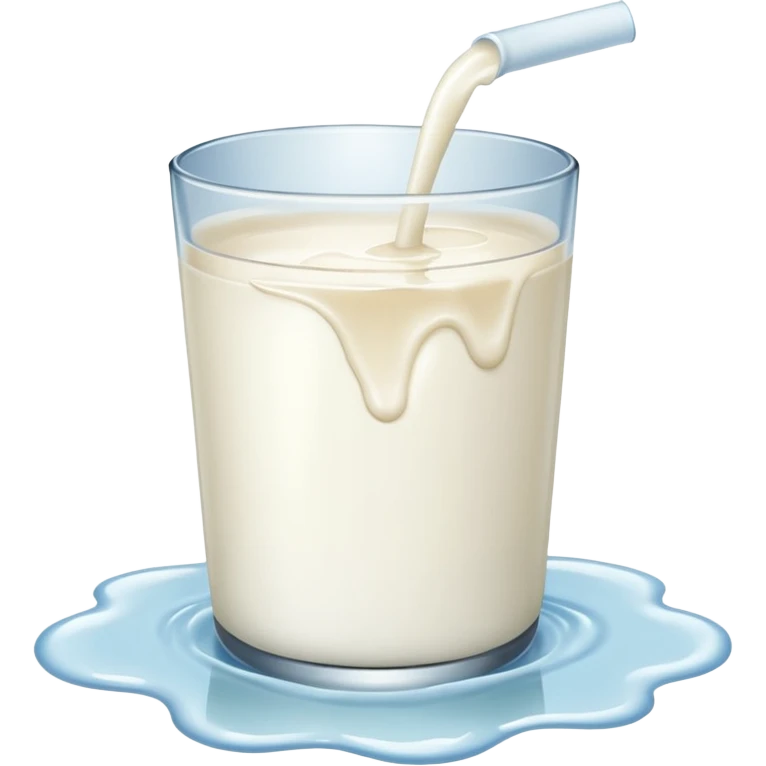 a puddle of white and clear liquid emoji