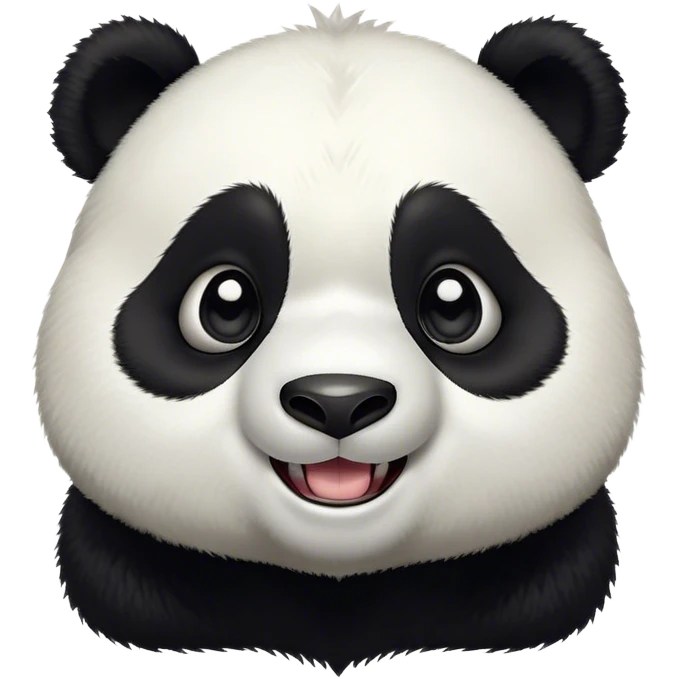 Cinematic Comical Panda Portrait Emoji, Head tilted dramatically with an exaggeratedly amused expression, featuring a striking black and white Fur with a quirky, playful expression and wide, expressive eyes filled with humorous disbelief, Simplified yet hilariously expressive features, highly detailed, glowing with a slightly sassy glow, high shine, dramatic yet playful, stylized with an air of cheeky charm, bright and endearing, soft glowing outline, capturing the essence of a spirited and over-the-top panda, so meme-worthy it feels like it could roll its eyes into internet fame instantly! emoji