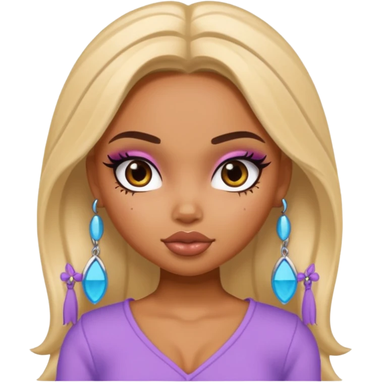 pretty bratz baddie, looking like dionne emoji