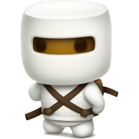 Cute marshmallow ninja emoji