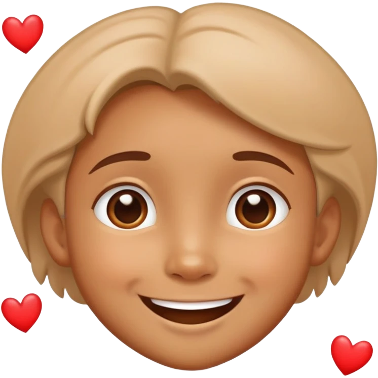 child saying I love you to family with hearts and smiling faces, warm and loving emoji