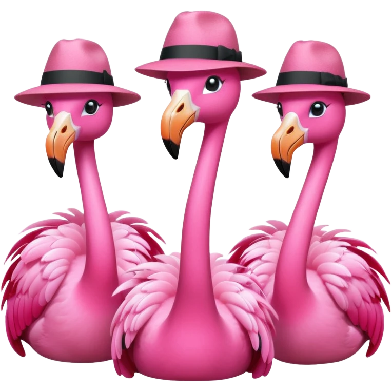 Fedora Flamingos emoji