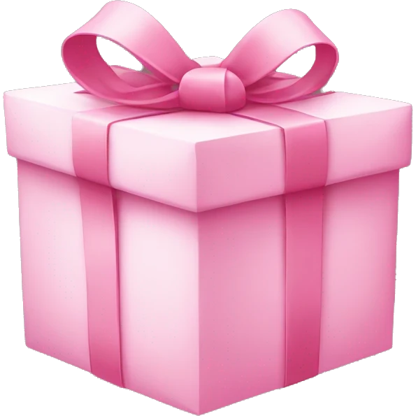 Pink present with a white bow emoji