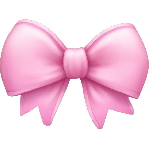 Cute pink winter bow emoji
