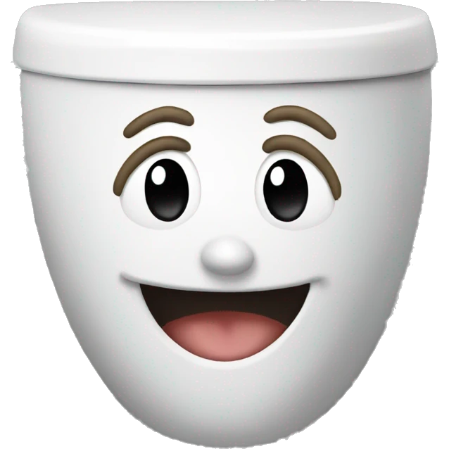 Smiling toilet emoji