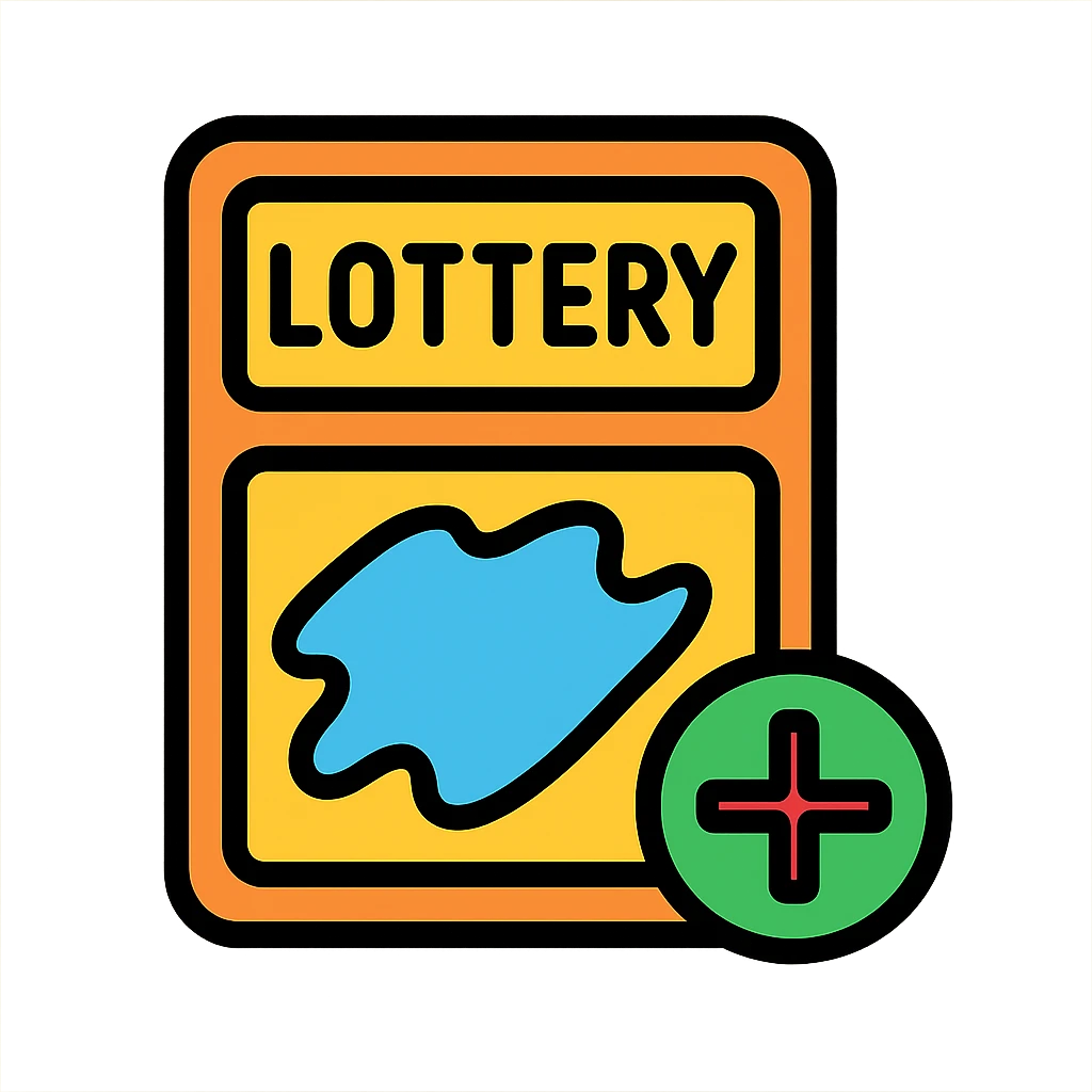 lottery scratcher ticket with a plus sign icon emoji