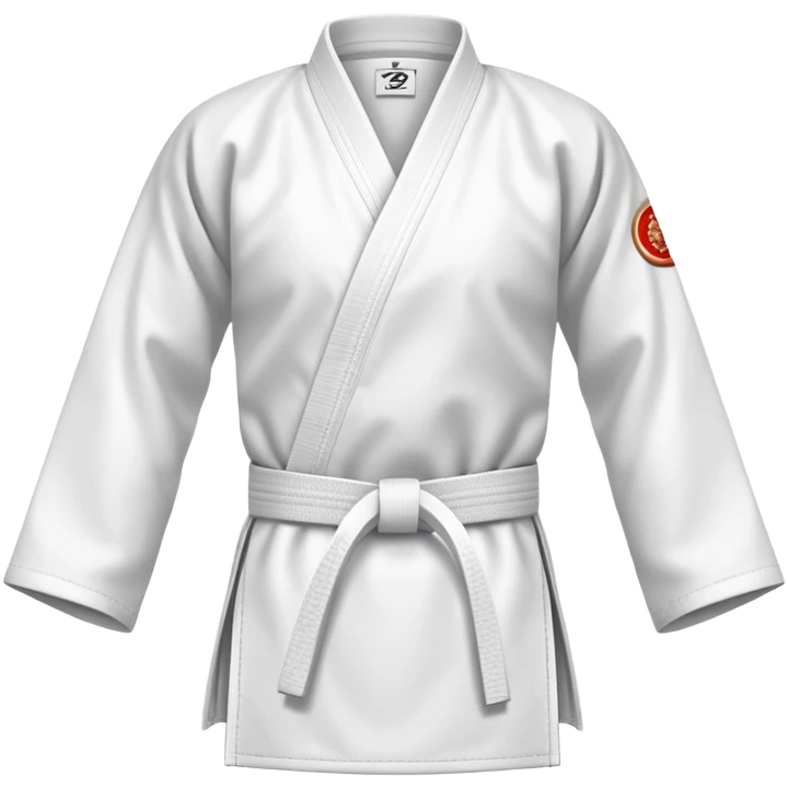 Plain white martial arts uniform, folded neatly emoji