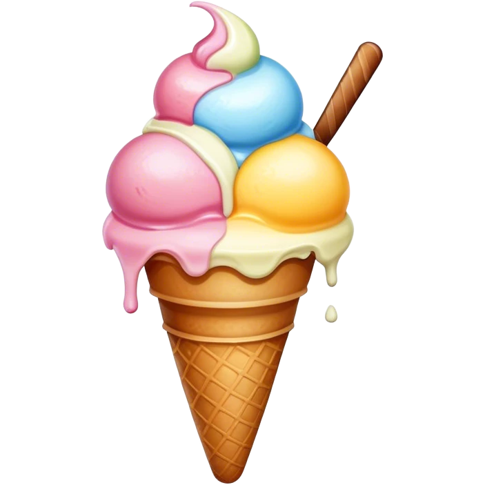 Happy ice cream  emoji
